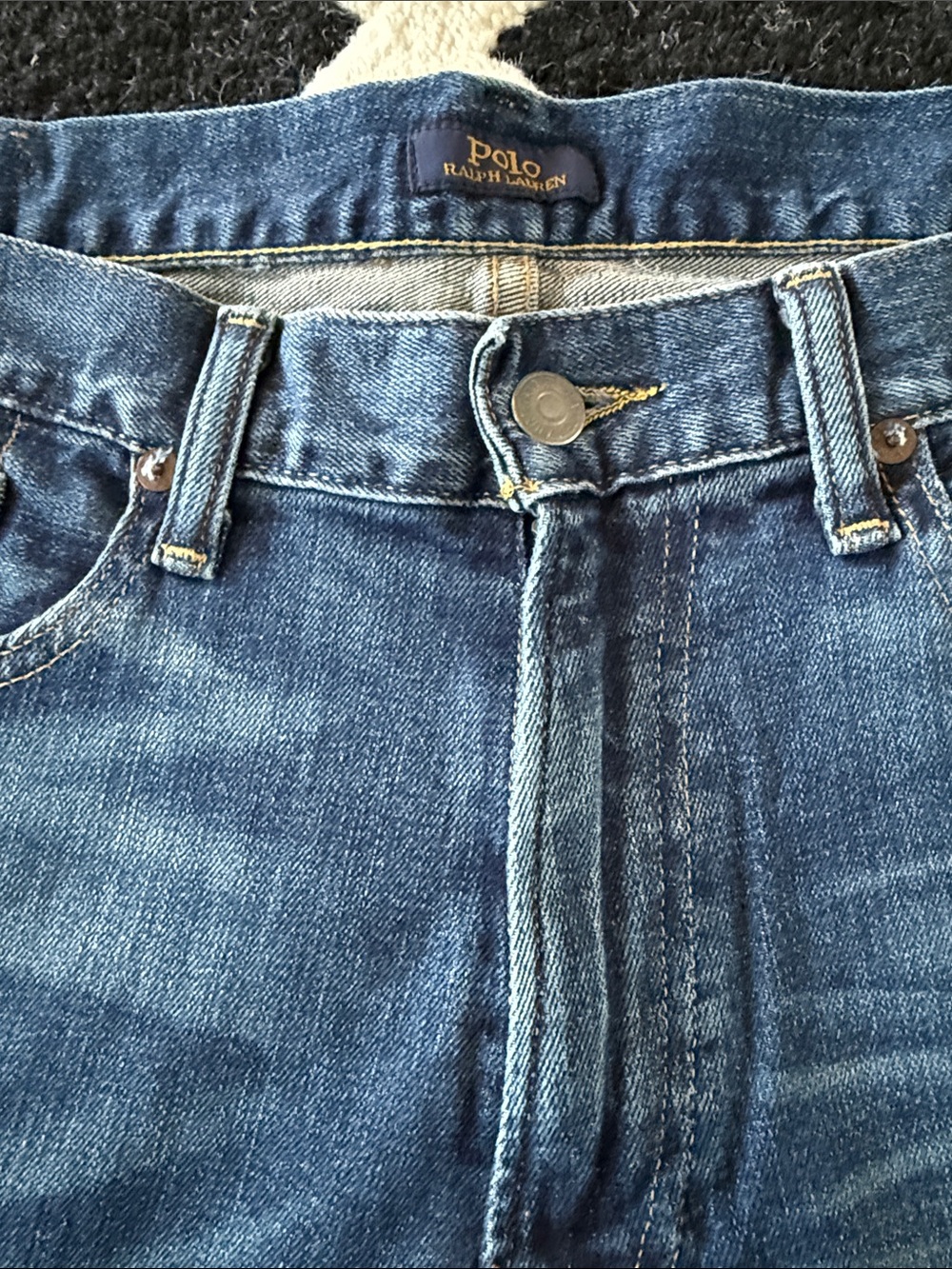 Polo by Ralph Lauren Men’s Slim Straight Jeans - Dark Blue Wash - Picture 2 of 10